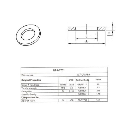 3000pcs 4.8×7.2×0.8mm NBR Nitrile Rubber Flat Washers Gaskets Seal O Rings ORing - Picture 3 of 4