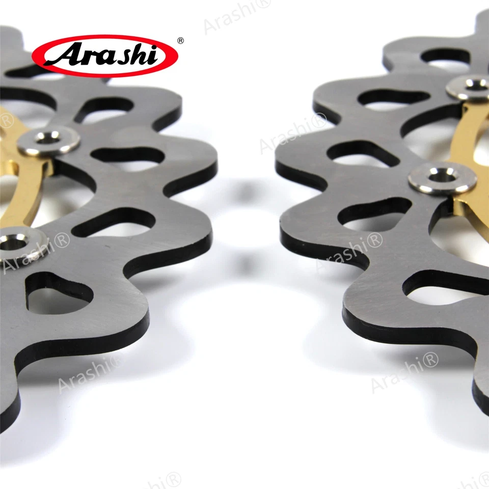 Rotor de disco de freno delantero y trasero Arashi dorado para Honda CBR1000RR SP 2014 2015 2016 Foto 4 de 4