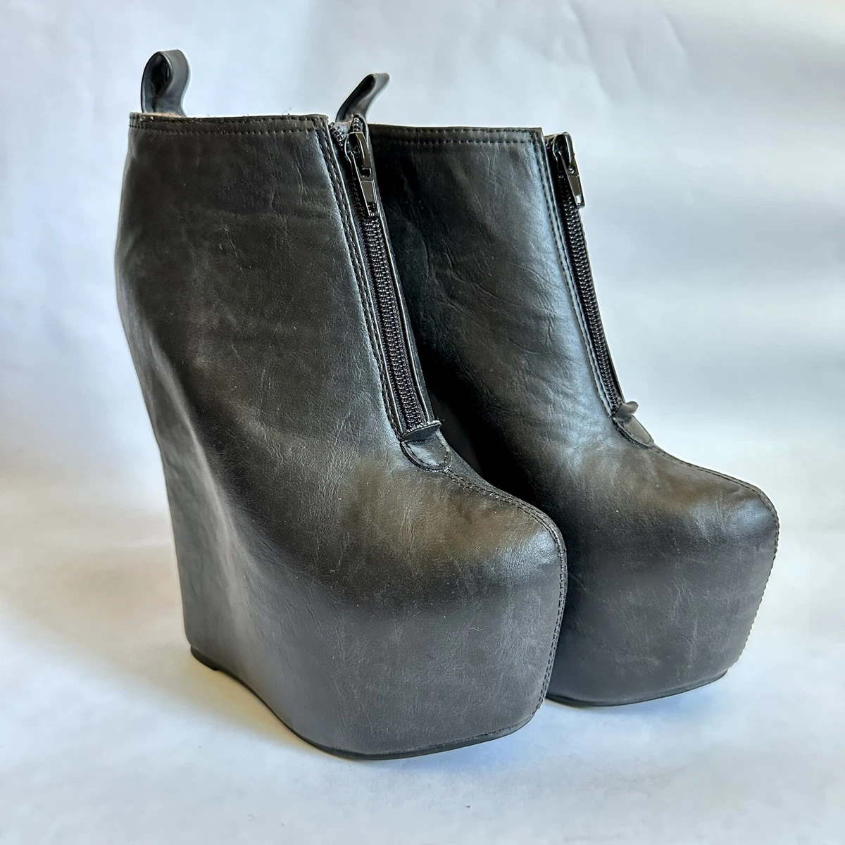 Jeffrey Campbell 99 Two Black Platform Wedge Heels Size US 6 eBay