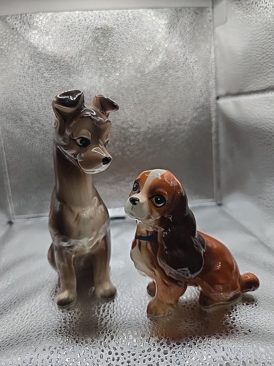 1950'S Vintage Lady and the Tramp Figurines Walt Disney