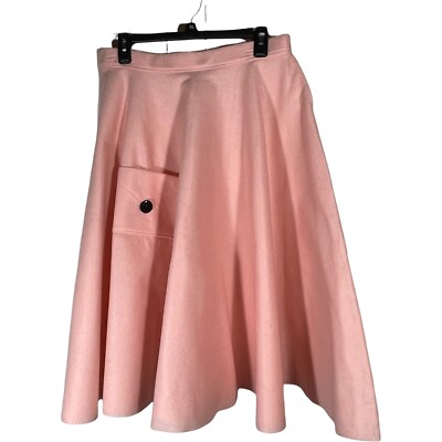 Pink Heavy Felt Circle Skirt 50's Sock Hop Women's Costume Size Medium 