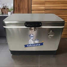 Yakimoto Cooler box drink Ice Chest with Bottle Opener ,51L 54Qt Stainless Stell