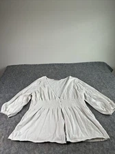 Croft & Barrow Long Sleeve Sweater Womens size 2X Cotton White Stretch