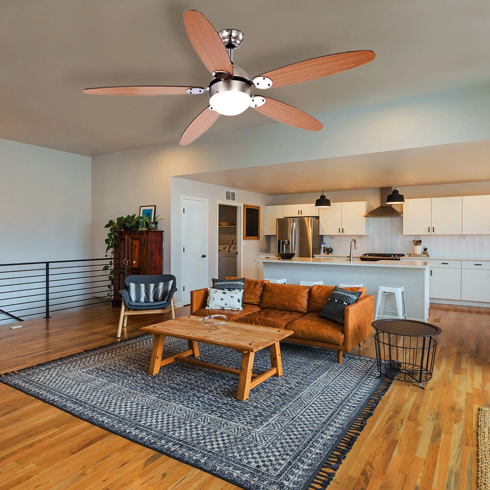 Ventilatore Soffitto Lampada LED Interruttore da Tirare Vor-Rücklauf 3 Livelli - Immagine 4 di 4