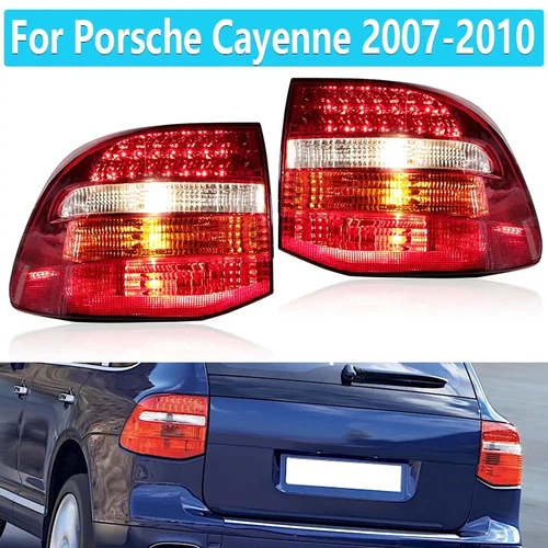 Pair Brake Turn Signal Lamp Tail Light Assembly For Porsche Cayenne 2007-10 4DR - Foto 2 di 7