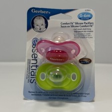 Gerber First Essentials Comfort Fit BPA Free Silicone 0M - 2 Pack 2012
