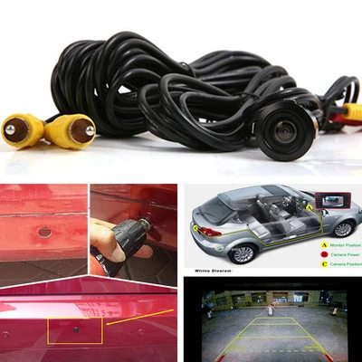 18.5mm Car Reverse Backup Parking Rearview Night Use Camera Drill Tool Kit