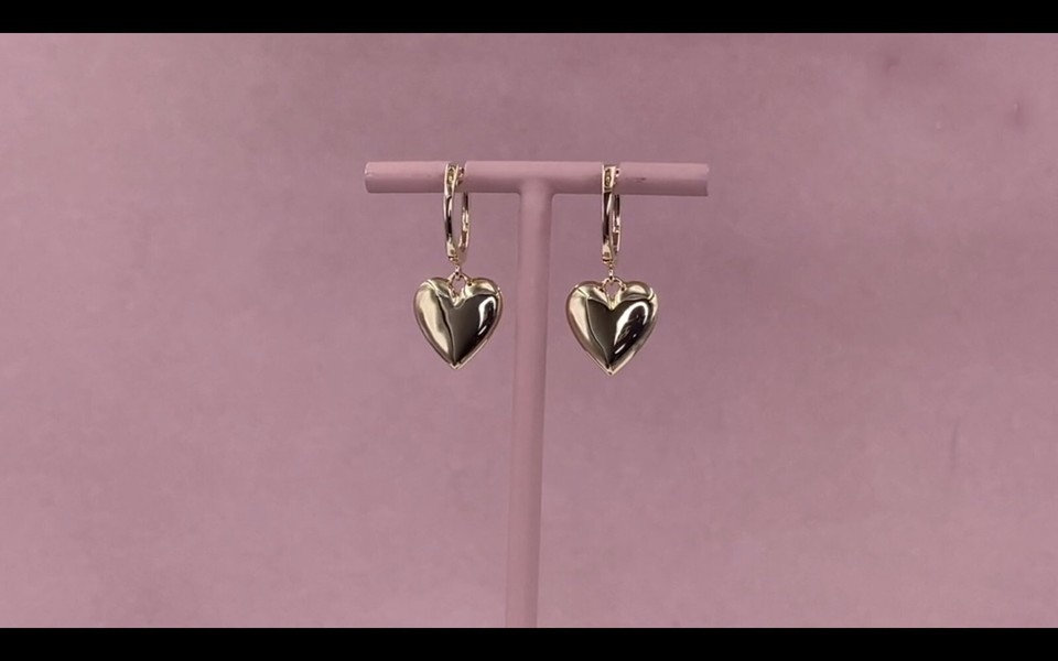Orecchini A Cuore In Argento Sterling 925 Con Topazio Blu - 9x7 Mm - Anallergici, Idea Regalo