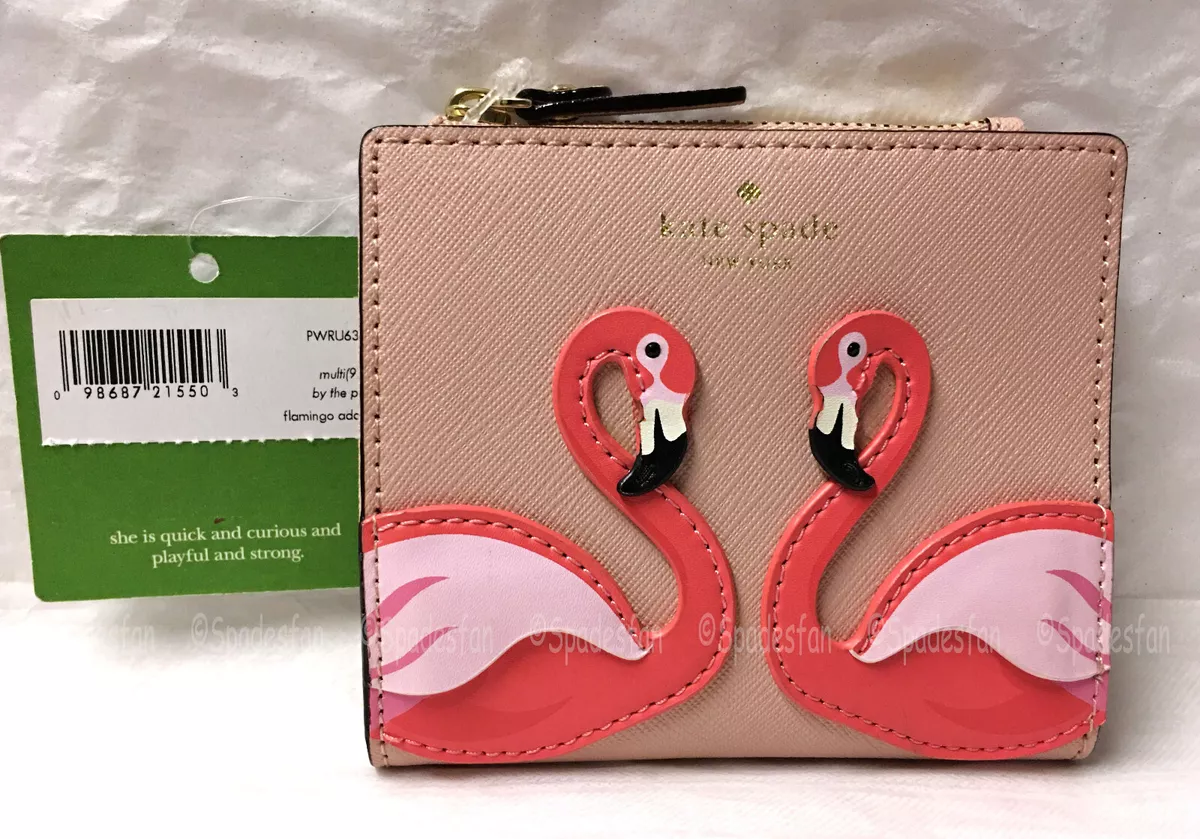 Kate spade flamingo wallet sales