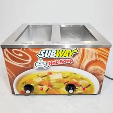  Duke CSW-2-T-AM Subway Electric Countertop Soup Warmer 2-Well 120V 1100W