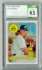 2018 Topps Heritage Josh Hader All Star Rookie CSG 9.5