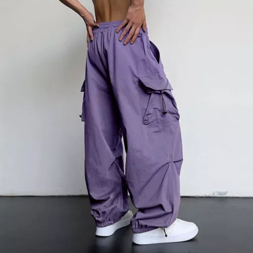 Casual Baggy Cargo Parachute Pants Men's Vintage Y2k Wide Leg Sweatpants Gifts - Bild 6 von 23