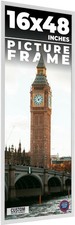 16x48 Frame White Wood Picture Photo Frame with UV Acrylic and Acid Free Backing
