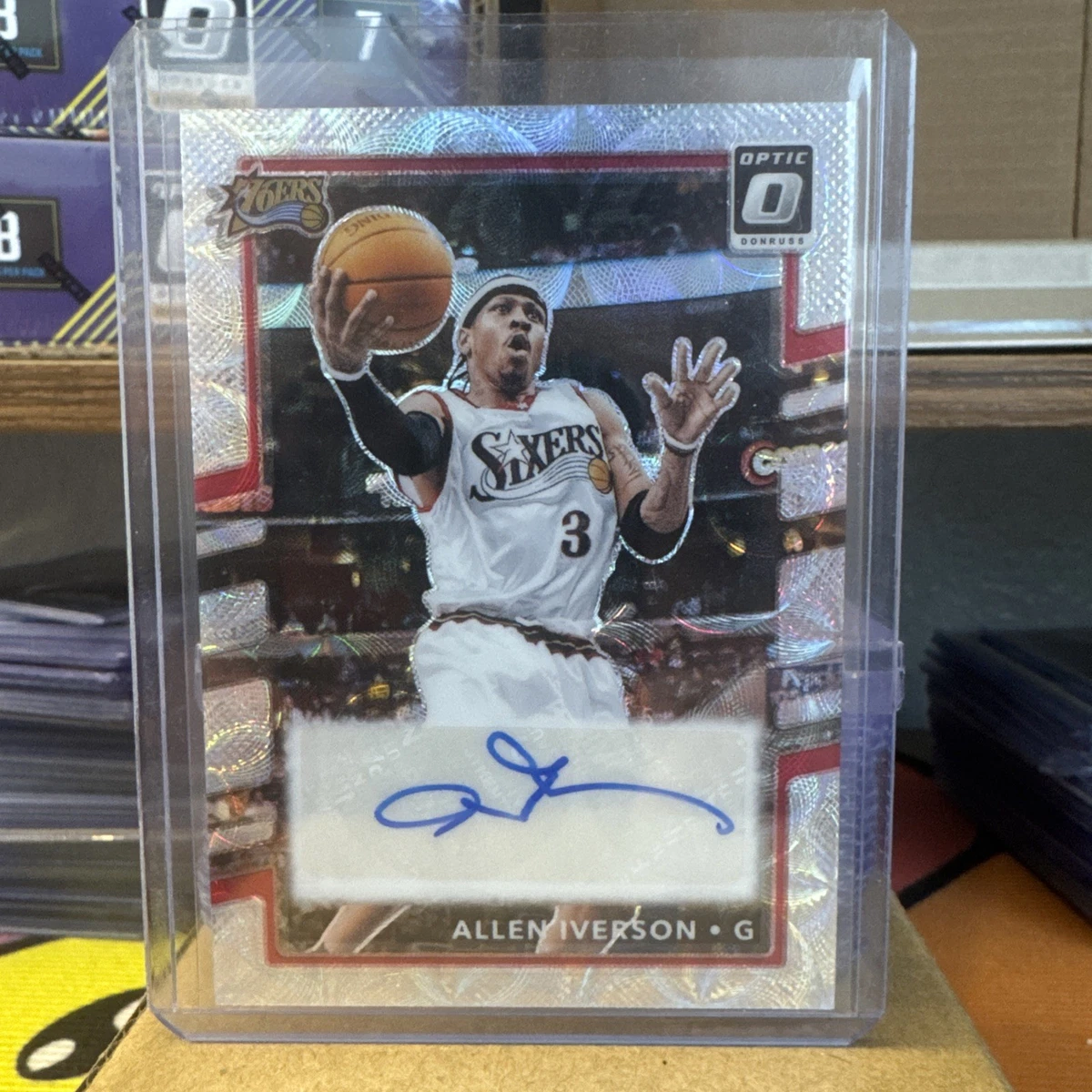 Panini Allen Iverson Basketball Autographed Sports Trading Cards