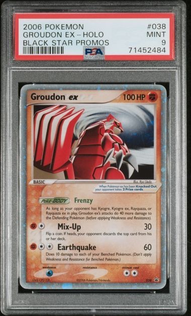 2006 POKEMON GROUDON EX BLACK STAR PROMO 038 PSA 9