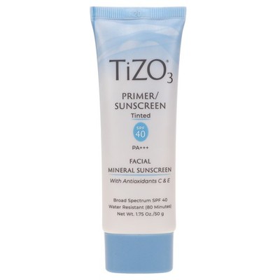 TIZO 3 Primer/Sunscreen Tinted SPF 40 Facial Mineral Sunscreen 1.75 oz