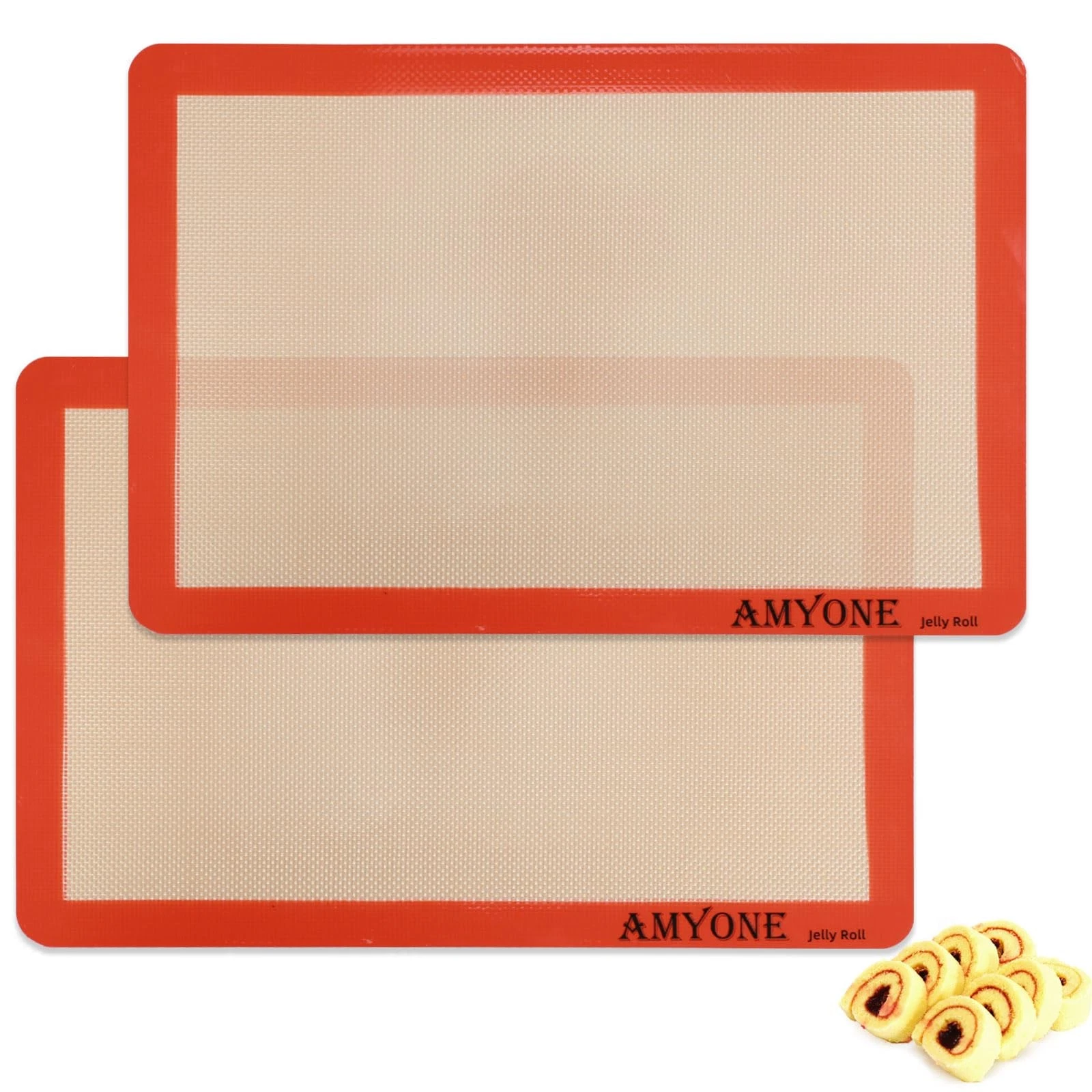 Silicone Baking Mat for Jelly Roll Pan, Non-Stick Silicone Baking Liners with...