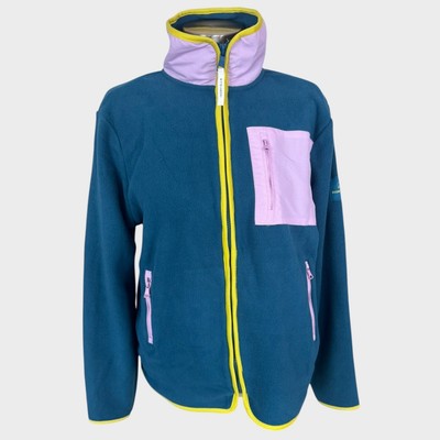 Ivory Ella S Full Zip Green 100% Polyester Fleece Jacket Purple