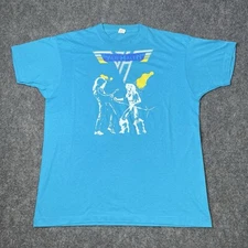 Vtg 1980s Van Halen Single Stitch Concert Tour T-shirt Mens Xl 80s Rock Band Tee