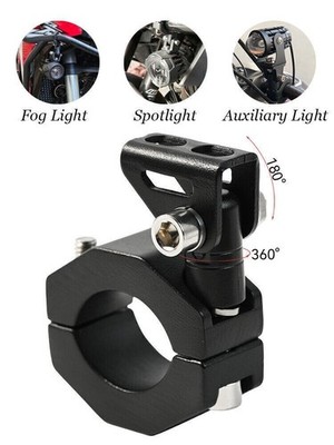 2X Motorcycle CNC Mount Brackets Holder Clamp 18mm-30mm Fog Spot Light Headlight