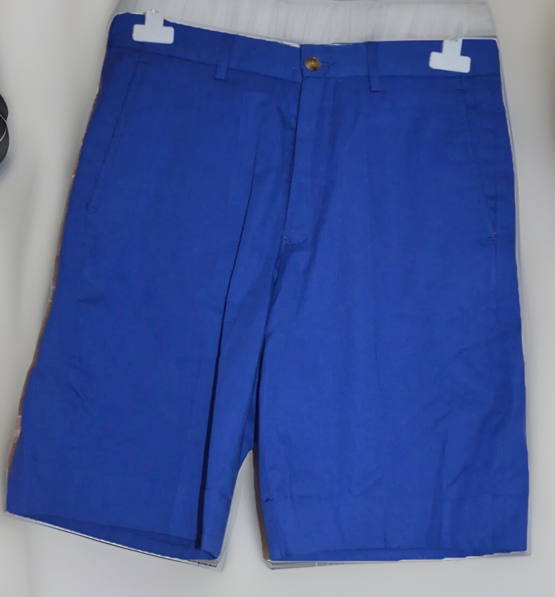 FILA Pantaloncini chino blu Bernard Weatherill ~Savile Row Londra intelligenti: W30