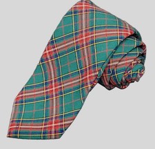 Pendleton Green Red Other 100% Wool Tartan Plaid Mens Tie Made In USA