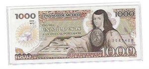 MEXICO - BANCO DE MEXICO  1000 PESO  SERIES VU   1984  UNCIRCULATED