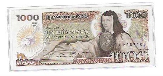 MEXICO - BANCO DE MEXICO  1000 PESO  SERIES VU   1984  UNCIRCULATED