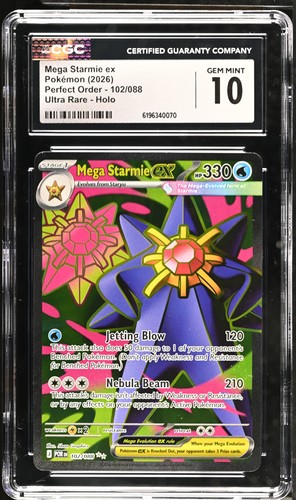 Mega Starmie ex graded CGC 10 for sale on eBay