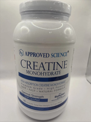 APPROVED SCIENCE CREATINE MONOHYDRATE Premium 180 Servings 900g Unflavored