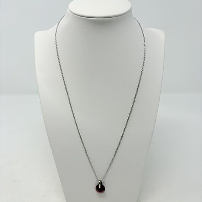 Shop LC Swarovski Purple Crystal Pendant with Stainless Steel Chain 20in 5305