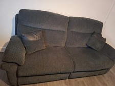 Grey 2 seater couch  with rocker lazyboy recliner chair