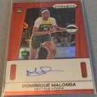 2025 Panini Prizm WNBA Dominique Malonga Red RC Auto TB-DM Storm 05/99