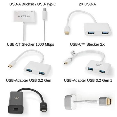 NEDIS USB-Schnelladapter USB 3.1 USB Type-C Stecker USB-A Buchse Laptop PC