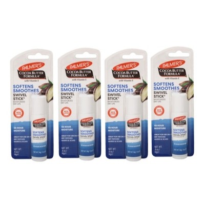 4 Pk Palmers Cocoa Butter Formula Swivel Stick W Vitamin E Moisturizes .5Oz Each
