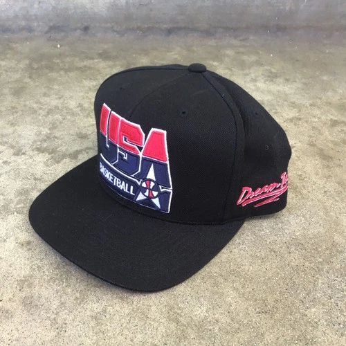 Mitchell & Ness Team USA Basketball 1992 Dream Team Snapback Hat Cap Black Red - product listing photo