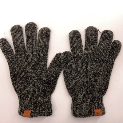 Brits Knits Green Thin Stretch Winter Gloves Fuzzy