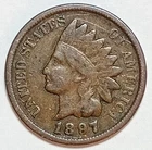 Indian Head Penny Lot of "1" VERY NICE 1897 GOOD OR BETTER°$ FREE SHIPPING $#675