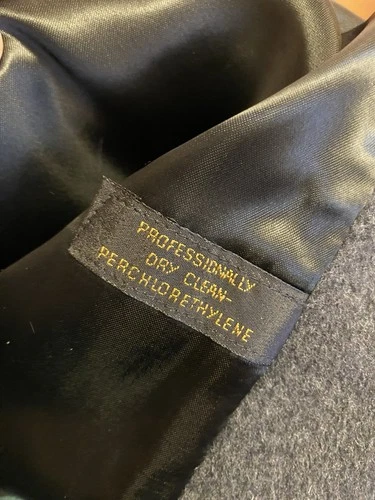 Vintage 70s Gray Wool Cashmere Over Coat Made In Yugoslavia Long Trench 48 Long image 4