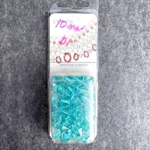 48 10mm Swarovski Elements XILION bicone crystal beads – lt turquoise - factory