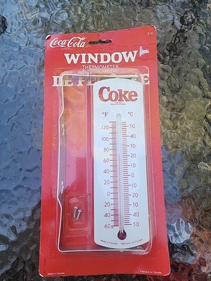 Coke Coca Cola Window Thermometer Model 210 Old Stock