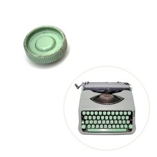 Right Platen Knob for Hermes Baby Typewriter Vtg Original Carriage Part Green thumbnail