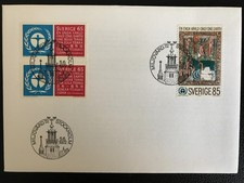 SWEDEN - 1972 UN ENVIRONMENT CONSERVATION CONFERENCE FIRST DAY COVER SG 693-4
