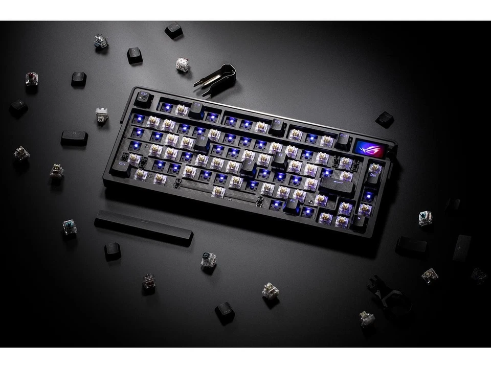 Teclado para juegos personalizado ASUS ROG Azoth Extreme 75, chasis de aluminio, fibra de carbono Foto 4 de 4