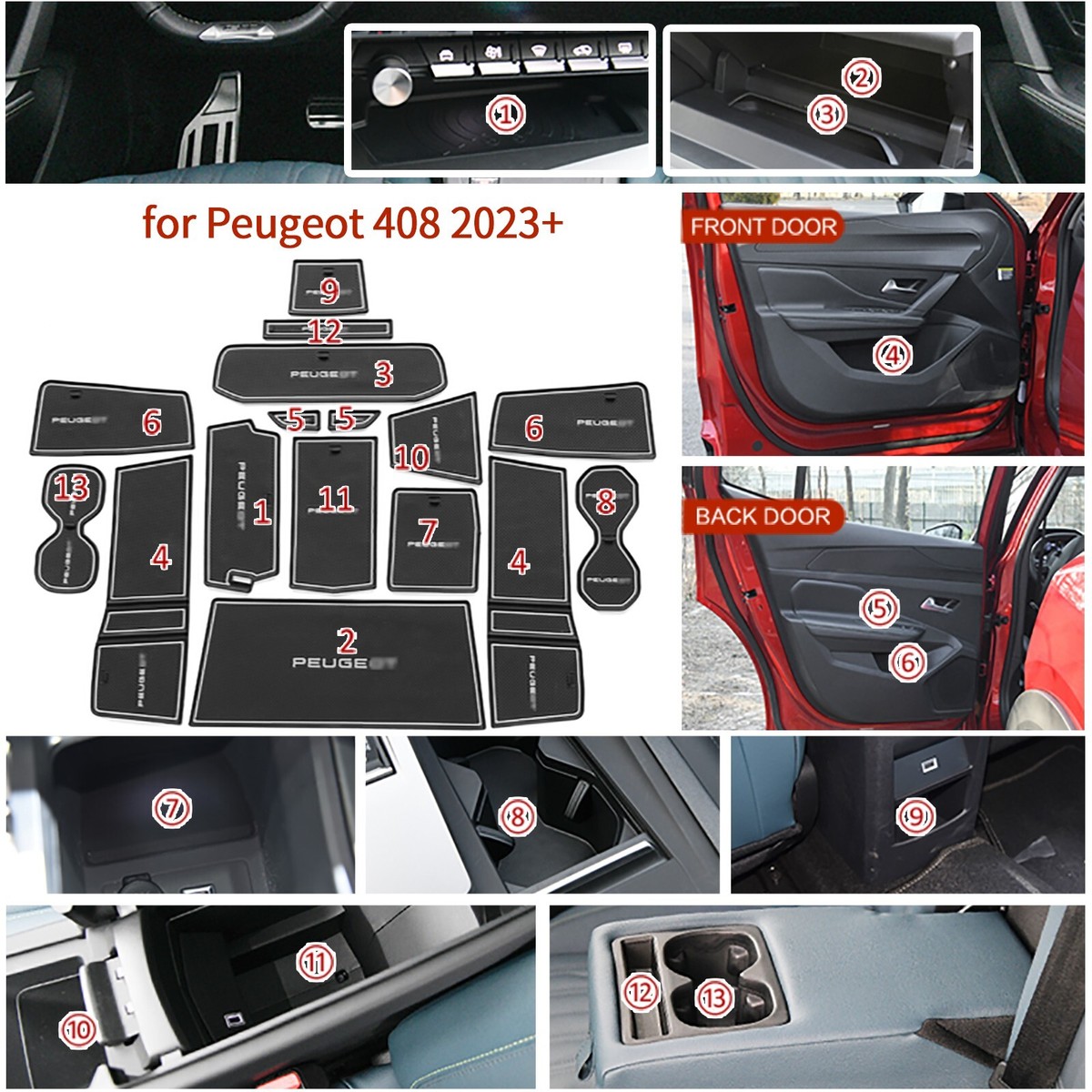ELMASLINE 3D Gummimatten für PEUGEOT 408 (2023-2025) |Passt nicht in , 49,95