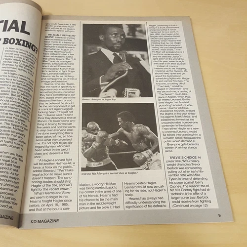 KO Magazine January 1987 Original Autograph COA Sugar Ray Leonard Boxer - 画像12/12