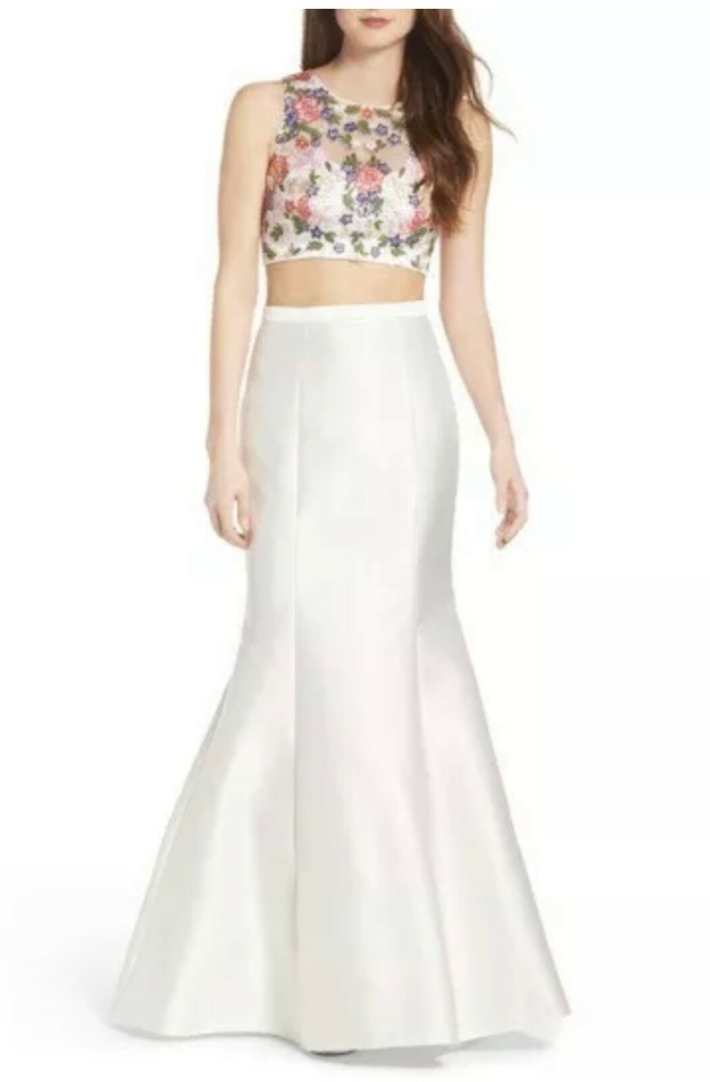 Xscape Beaded Two-Piece Mermaid Gown - Women's Dresses