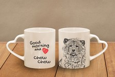 Chow Chow - ceramic cup, mug "Good morning and love, heart",UK
