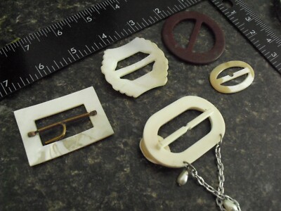 Lot of 5 Vintage Early Plastic Small Ladies Belt Buckles | eBay