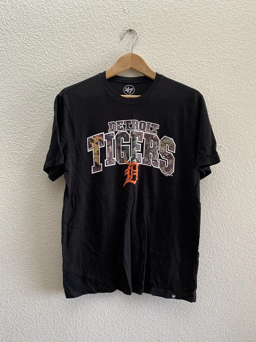 Black detroit sales tigers shirt